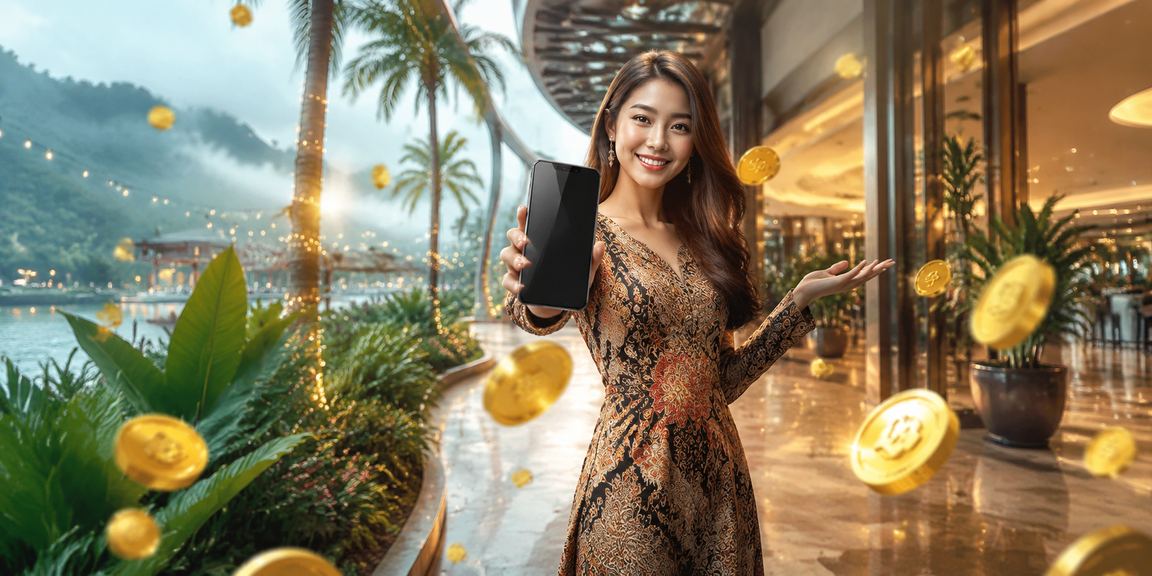 Aplikasi kasino dengan motif batik Langkawi